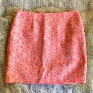 Gap Pink & White Jacquard Mini Skirt